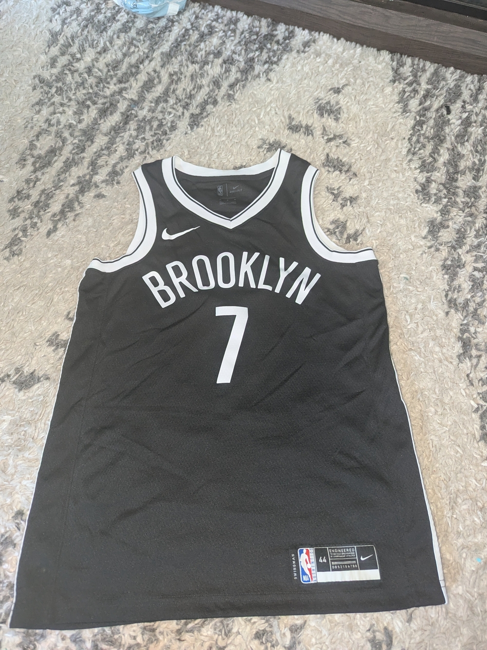 Nike Brooklyn Basketball Jersey - Black/White (Size 44)